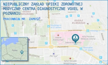 PRACOWNIA MR - NIEPUBLICZNY ZAKŁAD OPIEKI ZDROWOTNEJ MEDYCZNE CENTRA DIAGNOSTYCZNE VOXEL W POZNANIU - PEOWIAKÓW 1,  ZAMOŚĆ