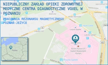 PRACOWNIA REZONANSU MAGNETYCZNEGO - NIEPUBLICZNY ZAKŁAD OPIEKI ZDROWOTNEJ MEDYCZNE CENTRA DIAGNOSTYCZNE VOXEL W POZNANIU - UL. JURASZÓW 7/19,  POZNAŃ-JEŻYCE
