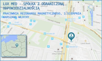 PRACOWNIA REZONANSU MAGNETYCZNEGO, 1 SIERPNIA - LUX MED - SPÓŁKA Z OGRANICZONĄ ODPOWIEDZIALNOŚCIĄ - 1 SIERPNIA 8,  WARSZAWA WŁOCHY