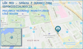 PRACOWNIA REZONANSU MAGNETYCZNEGO - LUX MED - SPÓŁKA Z OGRANICZONĄ ODPOWIEDZIALNOŚCIĄ - UL. PRZĘDZALNIANA 66,  ŁÓDŹ-WIDZEW