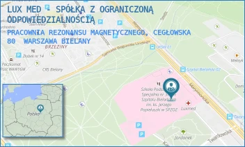 PRACOWNIA REZONANSU MAGNETYCZNEGO, CEGŁOWSKA 80 - LUX MED - SPÓŁKA Z OGRANICZONĄ ODPOWIEDZIALNOŚCIĄ - CEGŁOWSKA 80,  WARSZAWA BIELANY