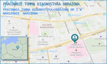 PRACOWNIA TOMMA DIAGNOSTYKA OBRAZOWA NR 1 W WARSZAWIE - PRACOWNIE TOMMA DIAGNOSTYKA OBRAZOWA - WOLSKA 37,  WARSZAWA
