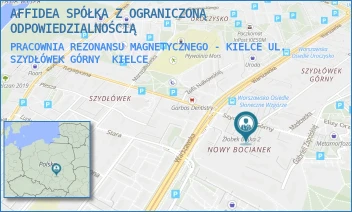 PRACOWNIA REZONANSU MAGNETYCZNEGO - KIELCE UL. SZYDŁÓWEK GÓRNY - AFFIDEA SPÓŁKA Z OGRANICZONĄ ODPOWIEDZIALNOŚCIĄ - SZYDŁÓWEK GÓRNY 10,  KIELCE