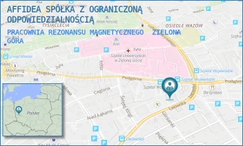 PRACOWNIA REZONANSU MAGNETYCZNEGO - AFFIDEA SPÓŁKA Z OGRANICZONĄ ODPOWIEDZIALNOŚCIĄ - UL. PODGÓRNA 43D,  ZIELONA GÓRA