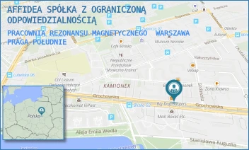 PRACOWNIA REZONANSU MAGNETYCZNEGO - AFFIDEA SPÓŁKA Z OGRANICZONĄ ODPOWIEDZIALNOŚCIĄ - GROCHOWSKA 312,  WARSZAWA PRAGA-POŁUDNIE