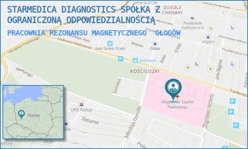 PRACOWNIA REZONANSU MAGNETYCZNEGO - STARMEDICA DIAGNOSTICS SPÓŁKA Z OGRANICZONĄ ODPOWIEDZIALNOŚCIĄ - UL. TADEUSZA KOŚCIUSZKI 15,  GŁOGÓW