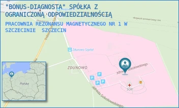 PRACOWNIA REZONANSU MAGNETYCZNEGO NR 1 W SZCZECINIE - "BONUS-DIAGNOSTA" SPÓŁKA Z OGRANICZONĄ ODPOWIEDZIALNOŚCIĄ - ALFREDA SOKOŁOWSKIEGO 11, SZCZECIN