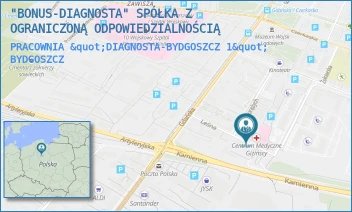 PRACOWNIA "DIAGNOSTA-BYDGOSZCZ 1" - "BONUS-DIAGNOSTA" SPÓŁKA Z OGRANICZONĄ ODPOWIEDZIALNOŚCIĄ - LEŚNA 9A,  BYDGOSZCZ