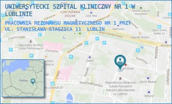 PRACOWNIA REZONANSU MAGNETYCZNEGO NR 1 PRZY UL. STANISŁAWA STASZICA 11 - UNIWERSYTECKI SZPITAL KLINICZNY NR 1 W LUBLINIE - STANISŁAWA STASZICA 11,  LUBLIN