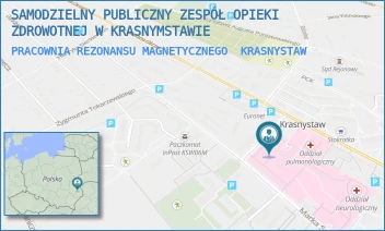 PRACOWNIA REZONANSU MAGNETYCZNEGO - SAMODZIELNY PUBLICZNY ZESPÓŁ OPIEKI ZDROWOTNEJ W KRASNYMSTAWIE - GŁOWACKIEGO 3,  KRASNYSTAW
