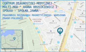 PRACOWNIA REZONANSU MAGNETYCZNEGO - CENTRUM DIAGNOSTYKI MEDYCZNEJ " MULTI-MED " SPÓŁKA AKCYJNA - ALEJA STANÓW ZJEDNOCZONYCH 51,  WARSZAWA PRAGA-POŁUDNIE