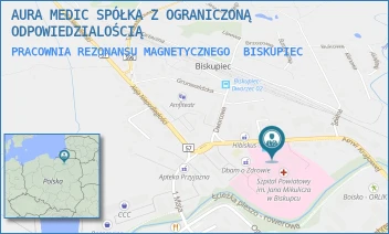 PRACOWNIA REZONANSU MAGNETYCZNEGO - AURA MEDIC SPÓŁKA Z OGRANICZONĄ ODPOWIEDZIALOŚCIĄ - ARMII KRAJOWEJ 8,  BISKUPIEC