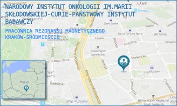 PRACOWNIA REZONANSU MAGNETYCZNEGO - NARODOWY INSTYTUT ONKOLOGII IM.MARII SKŁODOWSKIEJ-CURIE-PAŃSTWOWY INSTYTUT BADAWCZY - UL. GARNCARSKA 11,  KRAKÓW-ŚRÓDMIEŚCIE