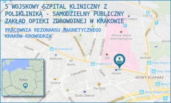 PRACOWNIA REZONANSU MAGNETYCZNEGO - 5 WOJSKOWY SZPITAL KLINICZNY Z POLIKLINIKĄ - SAMODZIELNY PUBLICZNY ZAKŁAD OPIEKI ZDROWOTNEJ W KRAKOWIE - UL. WROCŁAWSKA 1-3,  KRAKÓW-KROWODRZA
