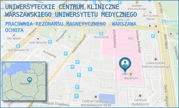 PRACOWNIA REZONANSU MAGNETYCZNEGO - UNIWERSYTECKIE CENTRUM KLINICZNE WARSZAWSKIEGO UNIWERSYTETU MEDYCZNEGO - ŻWIRKI I WIGURY 63A,  WARSZAWA OCHOTA