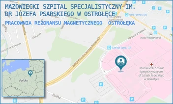 PRACOWNIA REZONANSU MAGNETYCZNEGO - MAZOWIECKI SZPITAL SPECJALISTYCZNY IM. DR JÓZEFA PSARSKIEGO W OSTROŁĘCE - JANA PAWŁA II 120A,  OSTROŁĘKA