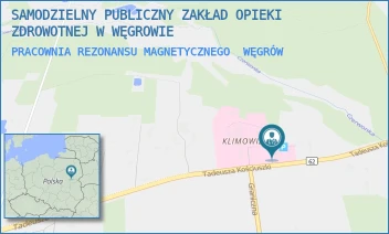 PRACOWNIA REZONANSU MAGNETYCZNEGO - SAMODZIELNY PUBLICZNY ZAKŁAD OPIEKI ZDROWOTNEJ W WĘGROWIE - KOŚCIUSZKI 201,  WĘGRÓW