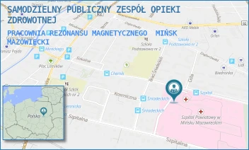 PRACOWNIA REZONANSU MAGNETYCZNEGO - SAMODZIELNY PUBLICZNY ZESPÓŁ OPIEKI ZDROWOTNEJ - SZPITALNA 37,  MIŃSK MAZOWIECKI