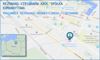 PRACOWNIA REZONANSU MAGNETYCZNEGO - REZONANS CIECHANÓW KROL SPÓŁKA KOMANDYTOWA - GABRIELA NARUTOWICZA 20,  CIECHANÓW