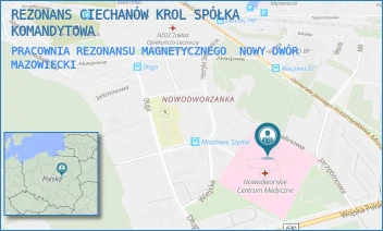 PRACOWNIA REZONANSU MAGNETYCZNEGO - REZONANS CIECHANÓW KROL SPÓŁKA KOMANDYTOWA - MIODOWA 2,  NOWY DWÓR MAZOWIECKI