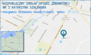 PRACOWNIA REZONANSU MAGNETYCZNEGO - NIEPUBLICZNY ZAKŁAD OPIEKI ZDROWOTNEJ NR 1 KATARZYNA SZALEWSKA - UL. CZESŁAWA MIŁOSZA 3,  RUMIA
