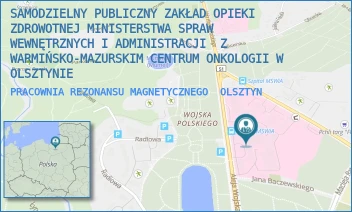 PRACOWNIA REZONANSU MAGNETYCZNEGO - SZPITAL KLINICZNY MINISTERSTWA SPRAW WEWNĘTRZNYCH I ADMINISTRACJI Z WARMIŃSKO-MAZURSKIM CENTRUM ONKOLOGII W OLSZTYNIE - WOJSKA POLSKIEGO 37,  OLSZTYN