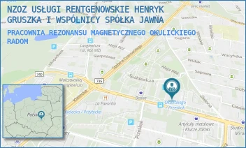 PRACOWNIA REZONANSU MAGNETYCZNEGO OKULICKIEGO - NZOZ USŁUGI RENTGENOWSKIE HENRYK GRUSZKA I WSPÓLNICY SPÓŁKA JAWNA - GEN. LEOPOLDA OKULICKIEGO 76,  RADOM